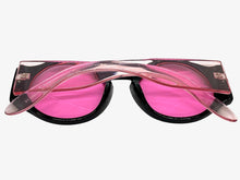Classic Vintage Retro Style SUNGLASSES Round Thick Black Frame E1370