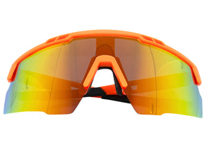 Oversized Retro Sporty Wrap Around Style SUNGLASSES Large Gold POLARIZED Lens XSP0007
