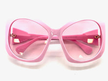 Oversized Exaggerated Vintage Retro Style SUNGLASSES Huge Pink Frame 1222