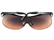 Oversized Exaggerated Vintage Retro Shield Style SUNGLASSES X-Large Black Frame E0580