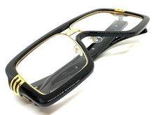 Oversized Classic Vintage Retro Hip Hop Style Clear Lens EYEGLASSES Large Black & Gold Frame 96420