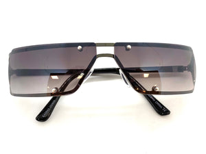 Contemporary Modern Wrap Style SUNGLASSES Gunmetal Frame E0943