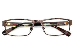 Classy Contemporary Modern Style Clear Lens EYEGLASSES Bronze Fashion Frame 7269