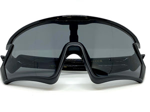 Oversized Retro Sporty Wrap Around Style SUNGLASSES Large Black Frame B0276