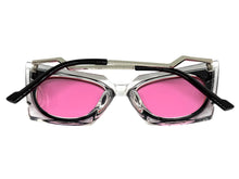 Classic Vintage Retro Cat Eye Style SUNGLASSES Funky Clear & Black Frame 1720