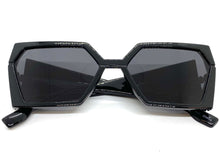 Exaggerated Modern Retro Futuristic Style SUNGLASSES Thick Funky Black Frame 80811