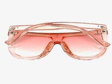 Classy Elegant Modern Rerto Shield Style SUNGLASSES Pink Frame 6515