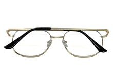 Exaggerated Classic Vintage Retro Style Clear Lens Blue Light Block Computer EYEGLASSES Square Gold Frame 5408