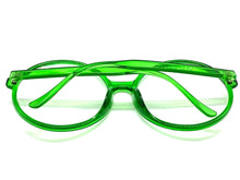 Oversized Vintage Retro Style Clear Lens EYEGLASSES X-Large Round Green Frame 1734