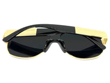 Classic Hardcore Biker Gangster Hip Hop Rapper Style SUNGLASSES Gold & Black Frame - Super Dark Lens 4000