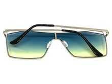 Oversized Sleek Modern Retro Shield Style SUNGLASSES Large Silver Frame 4577