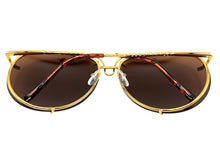 Oversized Exaggerated Vintage Retro Style SUNGLASSES Large Gold Frame 4165