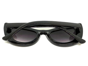 Exaggerated Classic Vintage Retro Cat Eye Style SUNGLASSES Funky Black Frame 1639