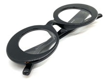Oversized Exaggerated Retro Style Clear Lens EYEGLASSES Large Round Black Optical Frame - RX Capable 81159