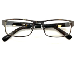 Classy Contemporary Modern Style Clear Lens EYEGLASSES Gunmetal Fashion Frame 7269