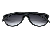 Oversized Vintage Retro Style SUNGLASSES Large Black Frame - Gradient Lens 81022