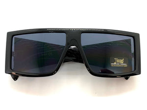 Oversized Biker Gangster Hardcore LOCS SUNGLASSES Black Frame White Bandana 91160