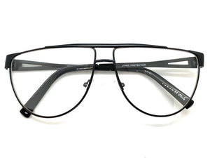 Classic Vintage Retro Style Clear Lens EYEGLASSES Black Frame 163889