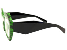 Oversized Exaggerated Vintage Retro Style Clear Lens EYEGLASSES Large Thick Green Frame 61900