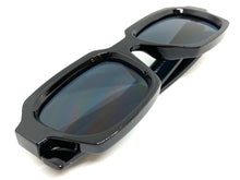 Classic Vintage Retro Style SUNGLASSES Square Black Frame - Dark Lens 1219