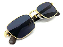 Classy Elegant Sophisticated Luxury Style SUNGLASSES Gold & Wooden Frame 27677