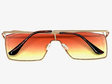 Oversized Sleek Modern Retro Shield Style SUNGLASSES Large Rose Gold Frame 4577
