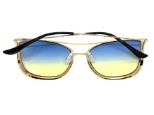 Classic Vintage Retro Cat Eye Style SUNGLASSES Funky Gold Frame A305