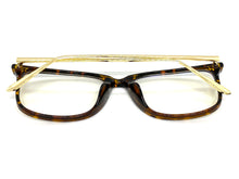 Classic Vintage Retro Style Clear Lens EYEGLASSES Square Tortoise & Gold Frame IT097