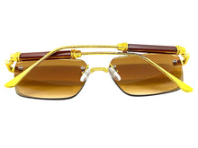 Classy Elegant Luxury Modern Style SUNGLASSES Rimless Gold Frame 5331