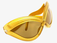 Oversized Exaggerated Modern Retro Futuristic Style SUNGLASSES Large Gold Frame 2159