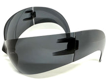 Oversized Space Futuristic Robotic Cyclops Shield Costume Party SUNGLASSES Huge Dark Gray Lens 2170