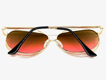 Oversized Exaggerated Vintage Retro Style SUNGLASSES Large Gold Frame A253