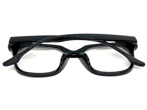 Classic Vintage Retro Style READING GLASSES READERS Black Frame Lens Strength +1.75