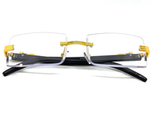 Classy Elegant Luxury Modern Designer Style Clear Lens EYEGLASSES Gold Rimless Frame 5302