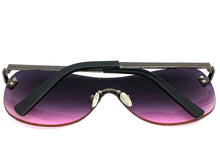 Oversized Contemporary Modern Retro Shield Style SUNGLASSES Flat Purple Lens A246