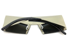 Modern Retro Futuristic Party Raver Style SUNGLASSES Unusual Silver Frame 5275