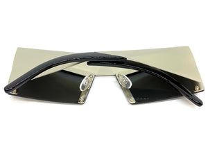 Modern Retro Futuristic Party Raver Style SUNGLASSES Unusual Silver Frame 5275