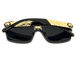 Classic Hardcore Biker Gangster Hip Hop Style SUNGLASSES Black Frame Dark Lens 5468