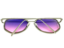 Oversized Exaggerated Vintage Retro Style SUNGLASSES Large Silver Frame 4201