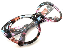 Oversized Vintage Retro Clear Lens EYEGLASSES Large Floral Frame 80720