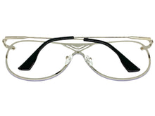 Oversized Modern Retro Shield Style Clear Lens SUNGLASSES Large Silver Frame 4294