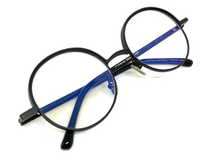 Classic Vintage Retro Style Clear Lens EYEGLASSES Round Black Frame 8143