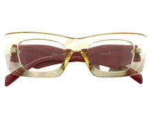 Exaggerated Vintage Retro Style Clear Lens EYEGLASSES Thick Champagne Frame 81260