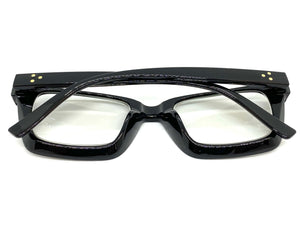 Classic Vintage Retro Style READING GLASSES READERS Black Frame Lens Strength +1.25