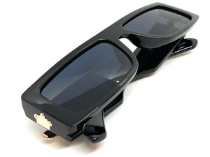 Classic Luxury Retro Hip Hop Style SUNGLASSES Black Frame Dark Lens 30421