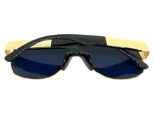 Classic Hardcore Biker Gangster Hip Hop Rapper Style SUNGLASSES Gold & Blue Frame - Blue Lens 4000