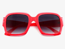 Oversized Exaggerated Retro Style SUNGLASSES Large Square Red Frame 49130