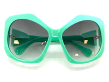 Oversized Exaggerated Vintage Retro Style SUNGLASSES Huge Turquoise Frame 1222