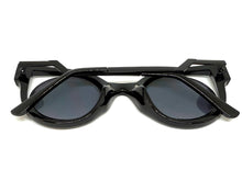 Classic Vintage Retro Cat Eye Style SUNGLASSES Funky Black Frame - Purple Lens 1737