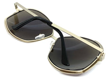 Oversized Exaggerated Vintage Retro Style SUNGLASSES Large Round Silver Frame 8537